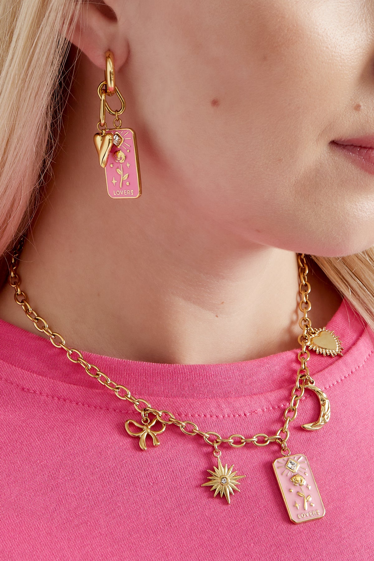 Bedelketting rose lovers - goud