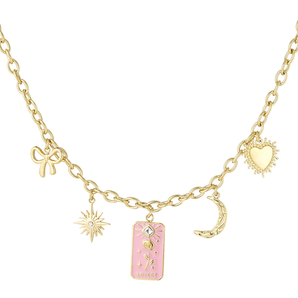 Bedelketting rose lovers - goud