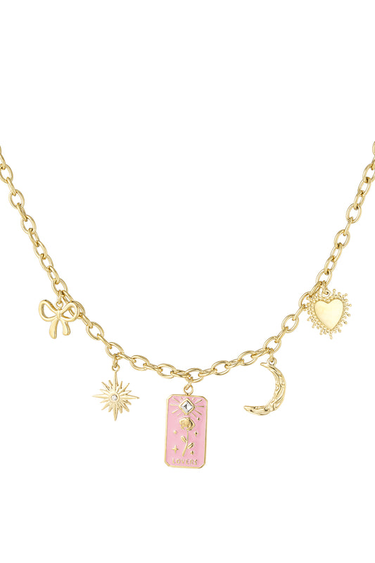 Bedelketting rose lovers - goud