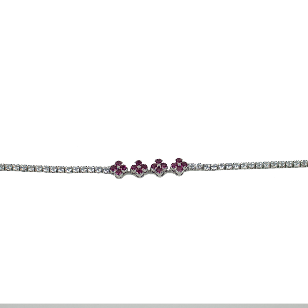Armband klaver | roze