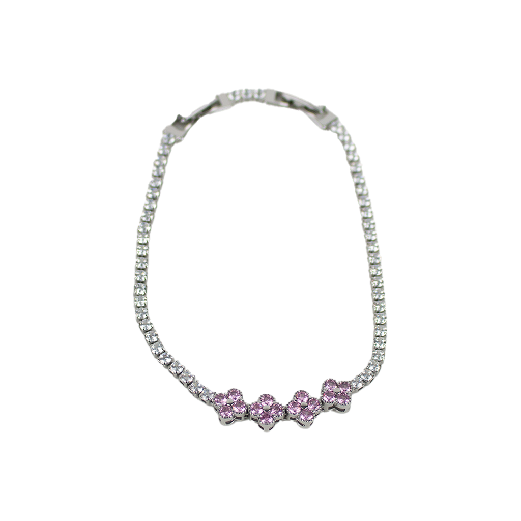 Armband klaver | roze