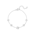 Armband 5 klavertjes Zilver Stainless Steel