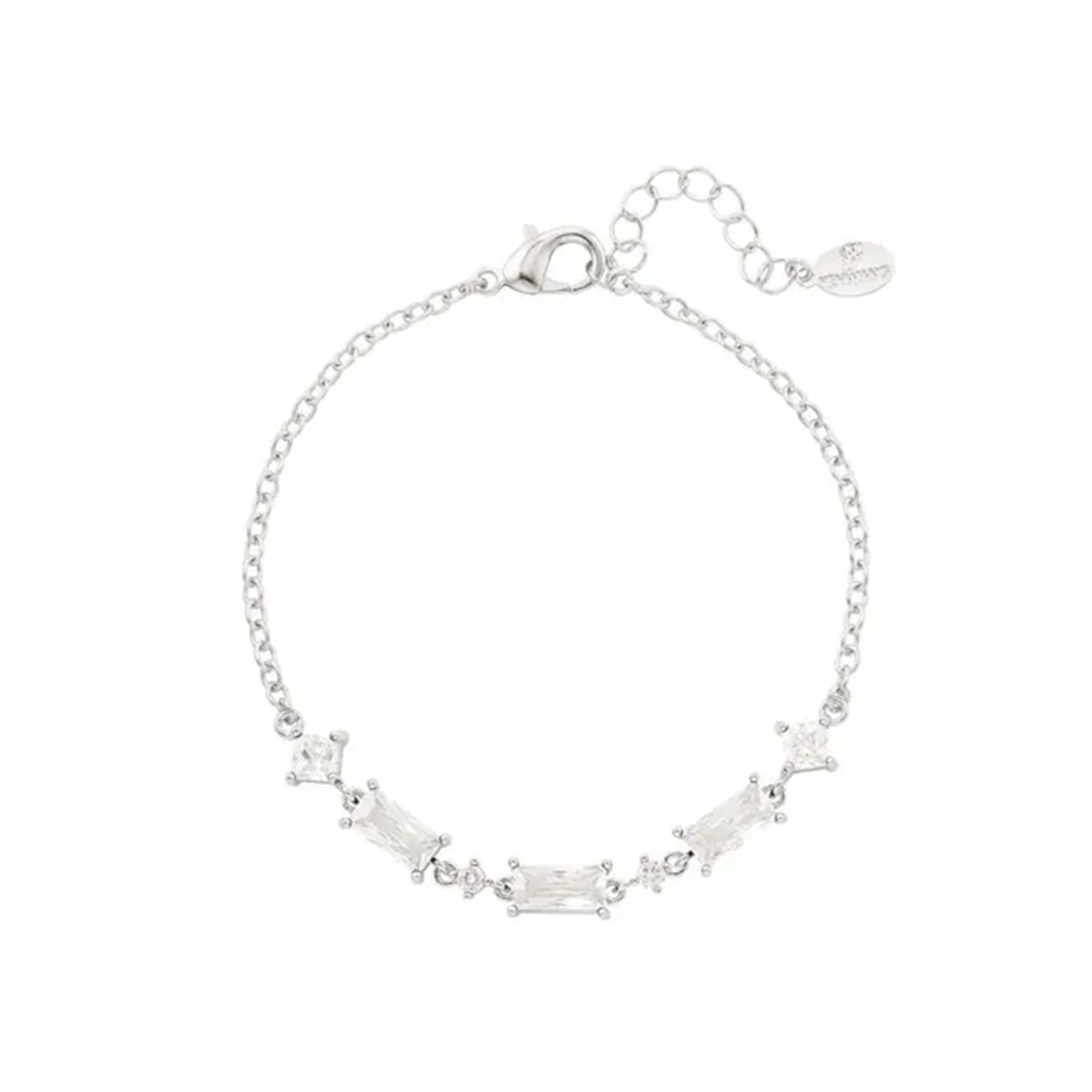 Armband gekleurde steentjes - Sparkle collectie Zilver Koper