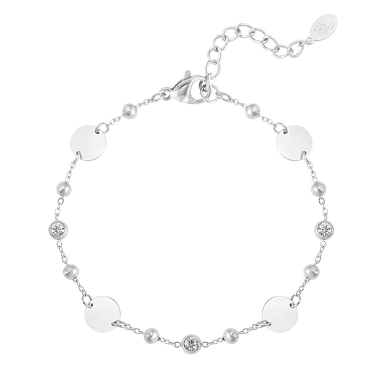 Armband ronde party met steentjes