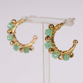 Mint Charm – Stainless Steel hoops met kralendetails