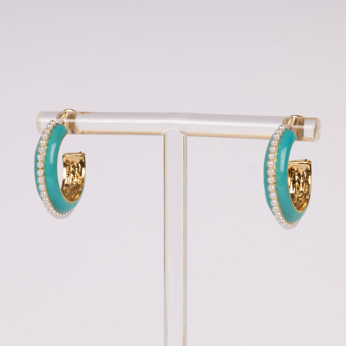 Ocean Pearl Zwart – Stainless Steel hoops