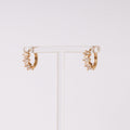 Aurora – Stainless Steel hoops met baguette steentjes