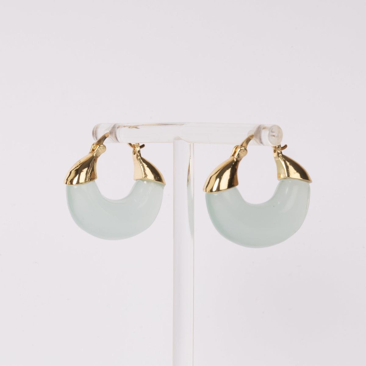 Luna Mint – Goudkleurige statement oorbellen