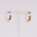 Ocean Pearl Wit – Stainless Steel hoops