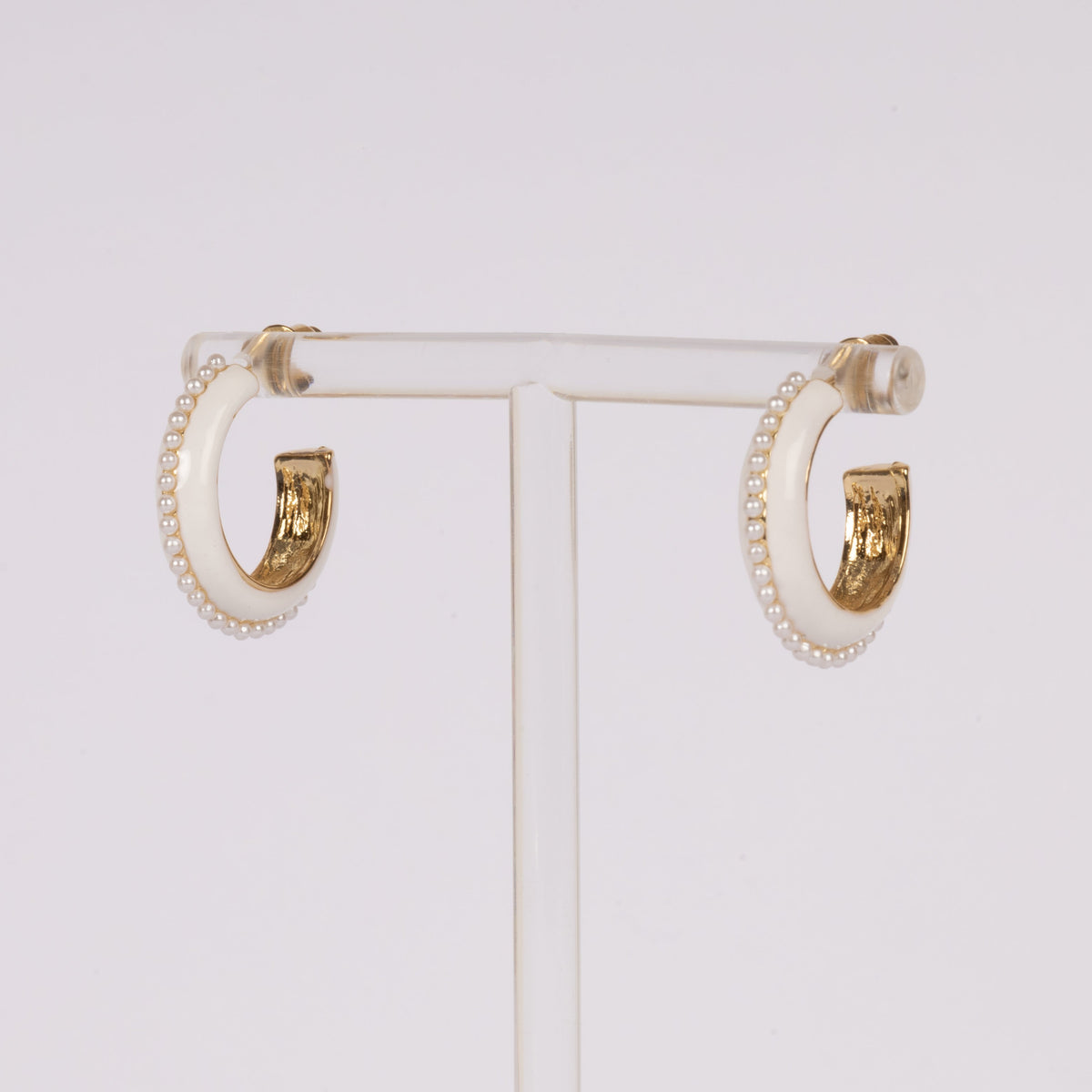 Ocean Pearl Zwart – Stainless Steel hoops