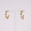 White Charm – Stainless Steel hoops met kralendetails