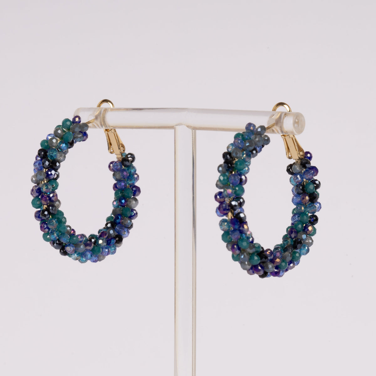 Fiesta Blue – hoops met blauwe kralen