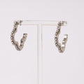 Élise Silver – Stainless Steel statement hoops