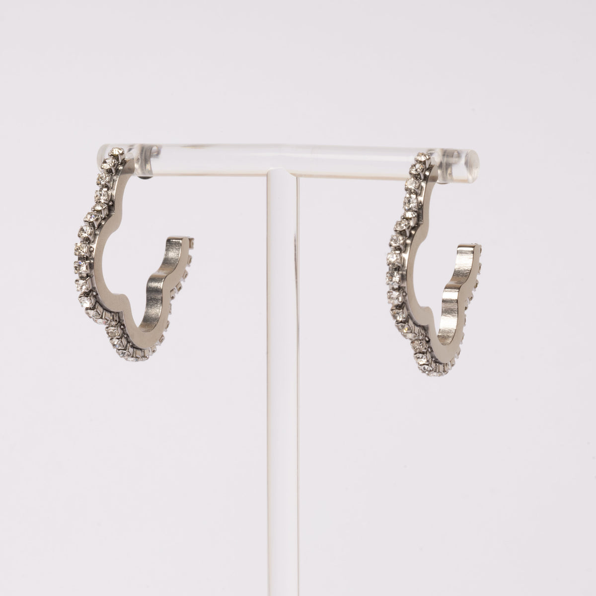 Élise Silver – Stainless Steel statement hoops