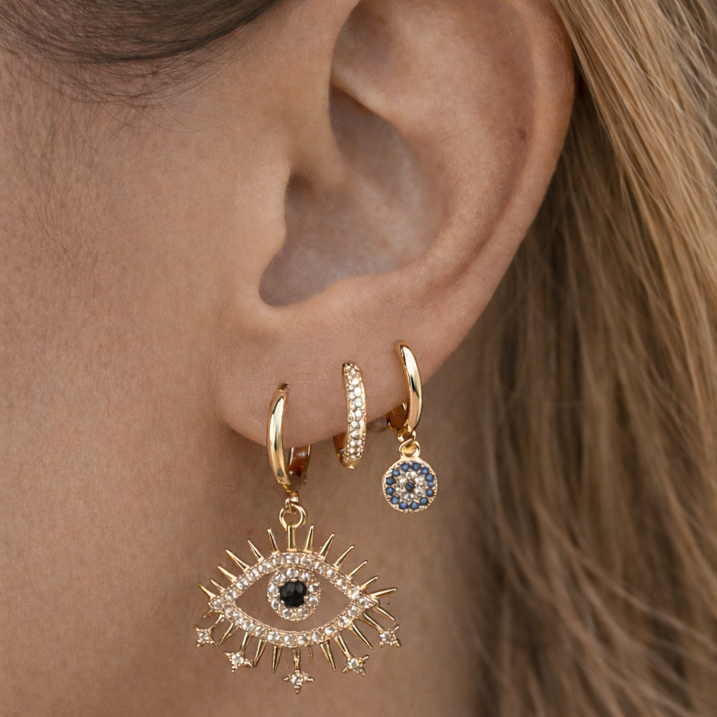 Oorbellen set 3 | Nazar gold