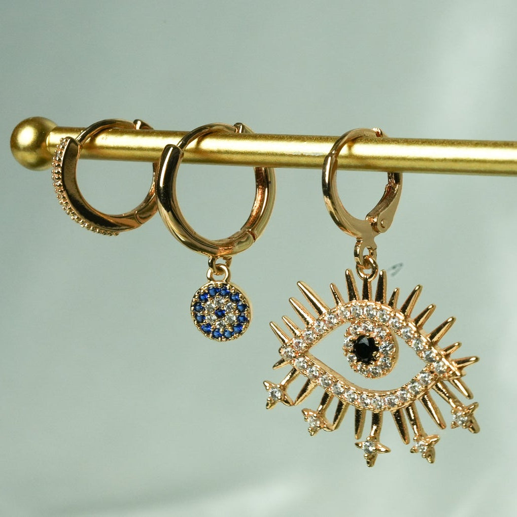 Oorbellen set 3 | Nazar gold