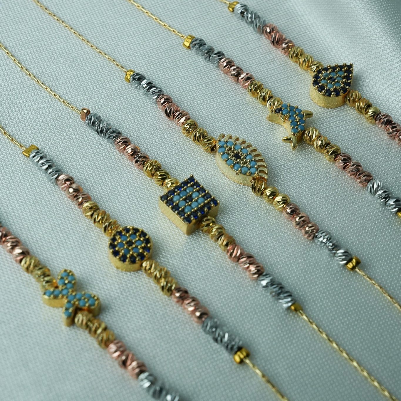 Set van 6 armbanden | Nazar mix