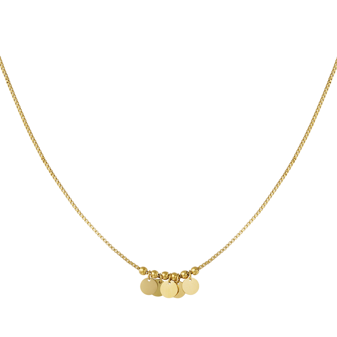 Ketting hangende coins - goud