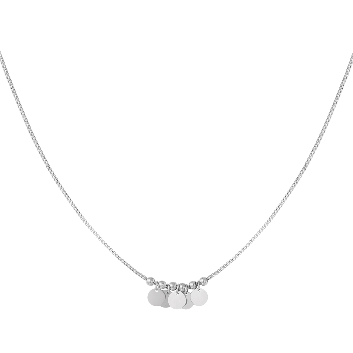 Ketting hangende coins - zilver