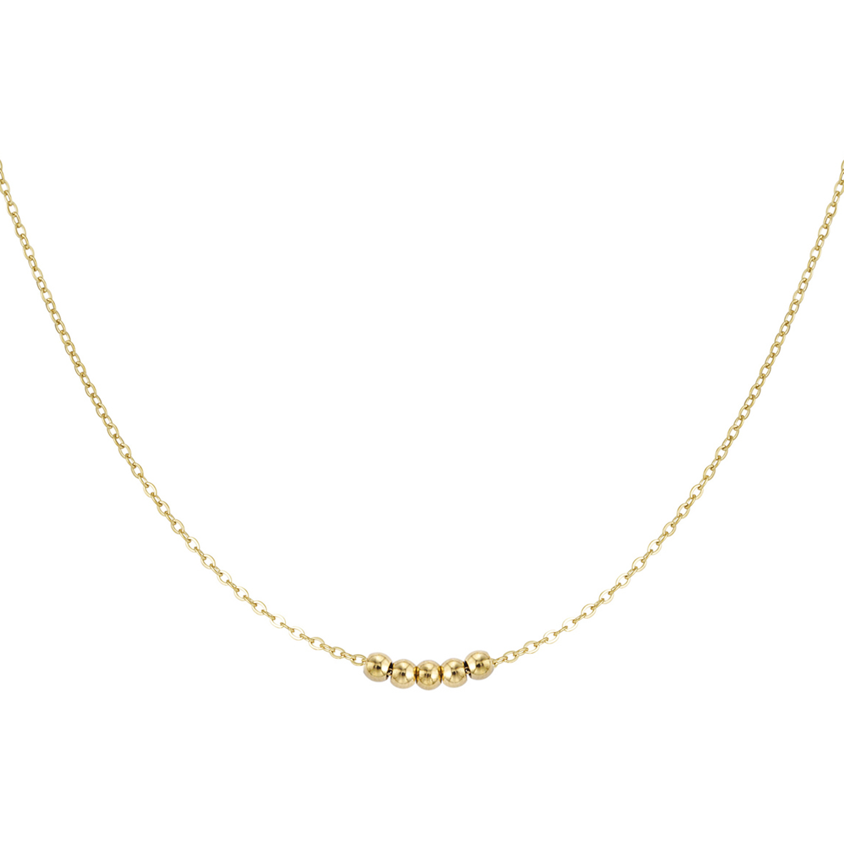 Klassieke ketting met balletjes - goud