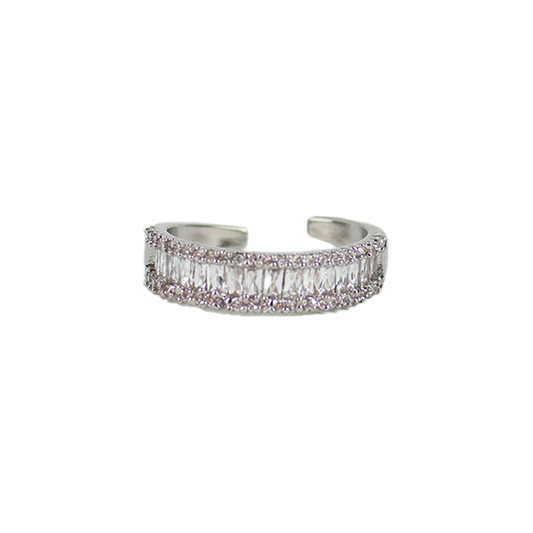 Ring kristal zilver