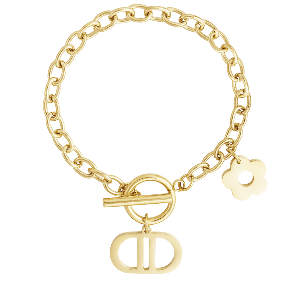 Schakelarmband the good life - goud